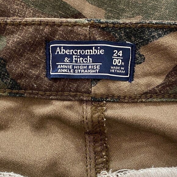 #93 Abercrombie & Fitch Camo Annie High Rise Ankle Straight - Picture 10 of 12